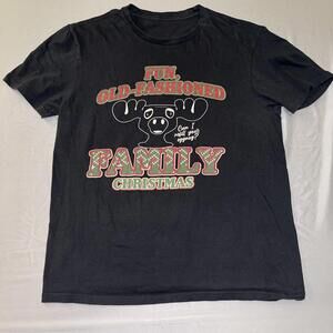 National Lampoons Christmas Vacation Graphic Short Sleeve T-Shirt Black Medium